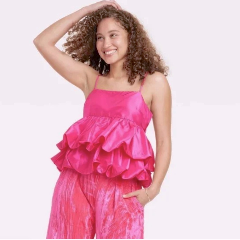 Barbie Pink Ruffle Tank💕
